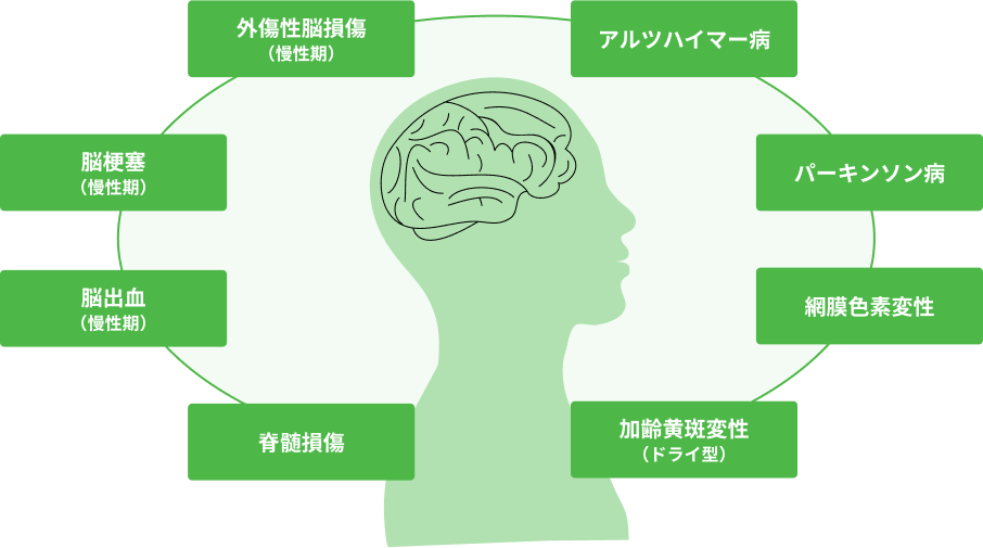 根本治療がまだない中枢神経系疾患