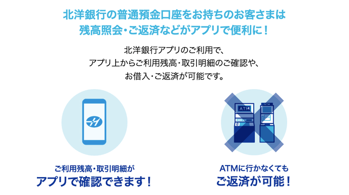 北洋銀行カードローンのアプリ