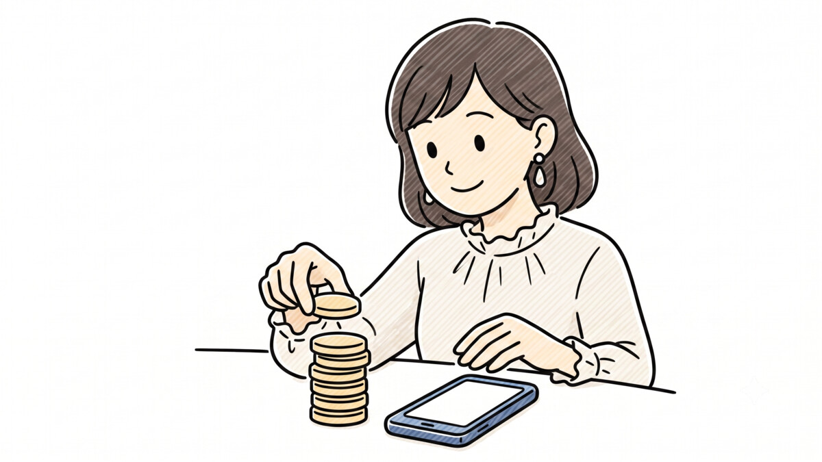 以前ほど多くなくてもポイントをコツコツ積み重ねるNさんのイメージ