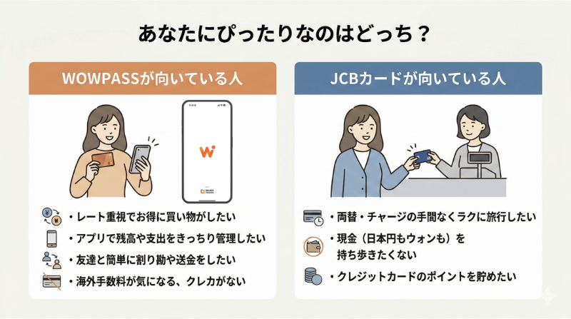 WOWPASSとJCBカードの比較