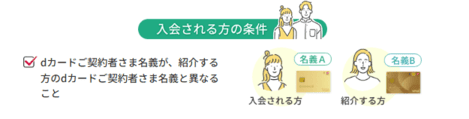 家族カード（家族会員）としての入会は対象外